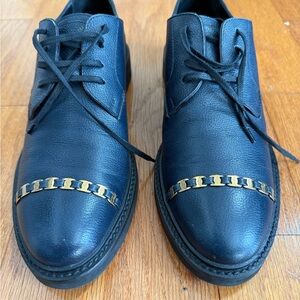 Elegant Blue  Leather Women’s Shoes